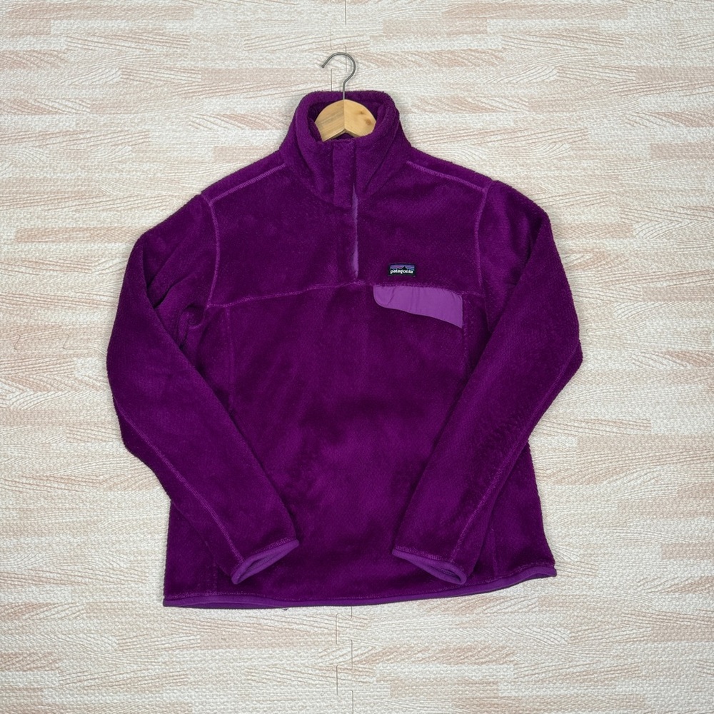 Patagonia Women’s Size Large Purple Re-Tool Snap-T Fleece Pullover Sweater